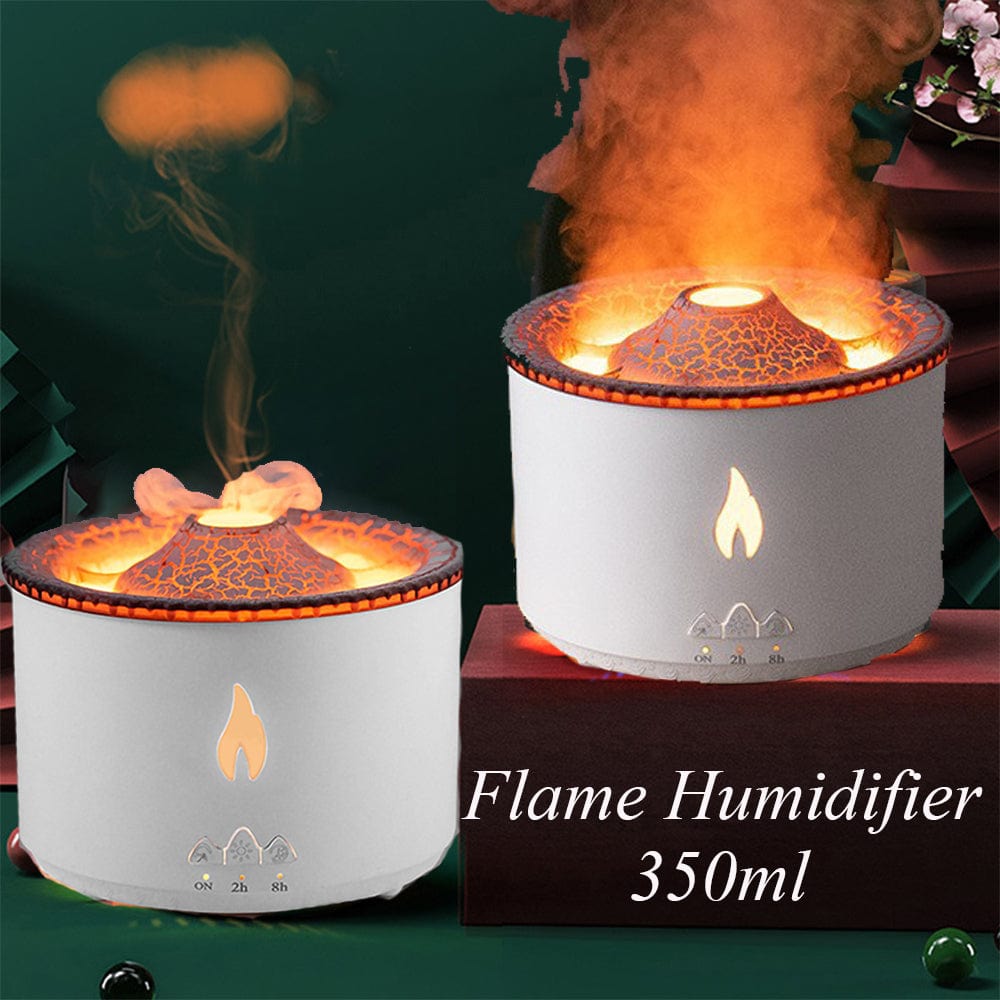 House Basket™ New Creative Ultrasonic Essential Oil Humidifier Volcano Aromatherapy Machine Spray Jellyfish Air Flame Humidifier Diffuser