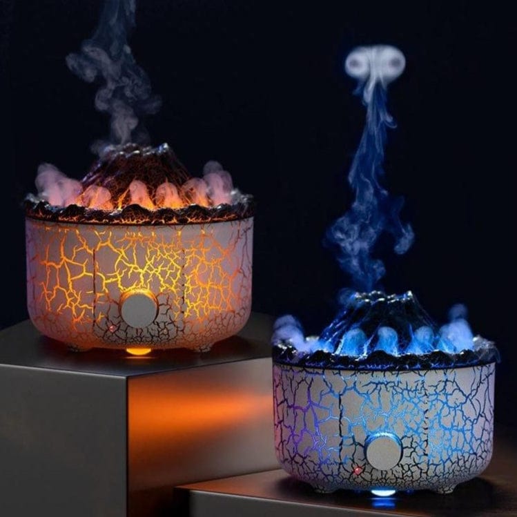 House Basket™ New Creative Volcano Humidifier Aromatherapy Machine Spray Jellyfish Air Flame Humidifier Diffuser