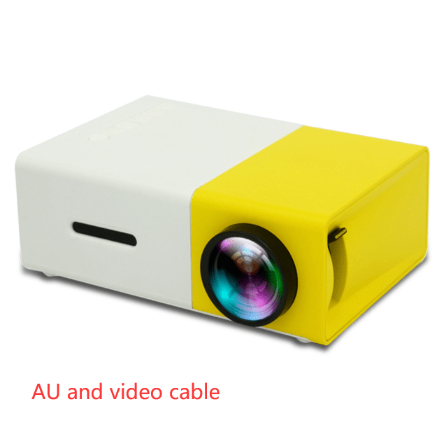 House Basket™ Portable Projector 3D Hd Led Home Theater Cinema HDMI-compatible Usb Audio Projector Yg300 Mini Projector