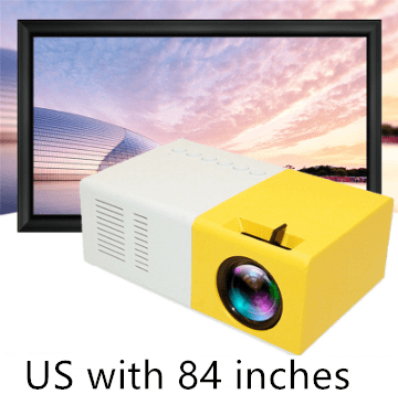 House Basket™ Portable Projector 3D Hd Led Home Theater Cinema HDMI-compatible Usb Audio Projector Yg300 Mini Projector