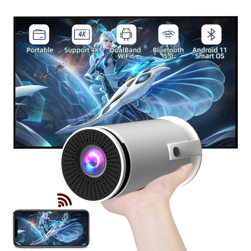 House Basket™ Magcubic Projector Hy300 4K Android 11 Dual Wifi6 200 ANSI Allwinner H713 BT5.0 1080P 1280*720P