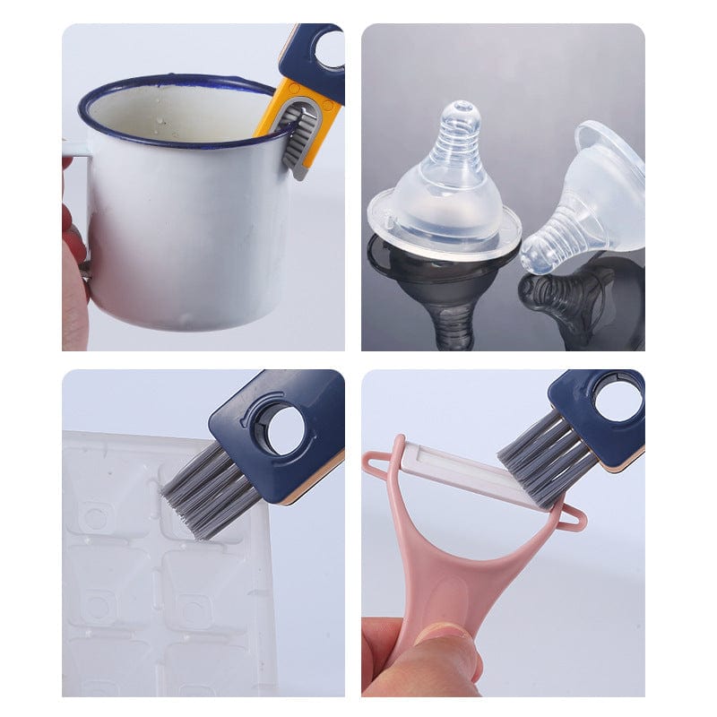 House Basket™ 4 In 1 Bottle Gap Cleaner Brush Multifunctional Cup Cleaning Brushes Water Bottles Clean Tool Mini Silicone U-shaped Brush Kitchen Gadgets