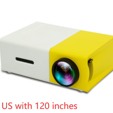 House Basket™ Portable Projector 3D Hd Led Home Theater Cinema HDMI-compatible Usb Audio Projector Yg300 Mini Projector