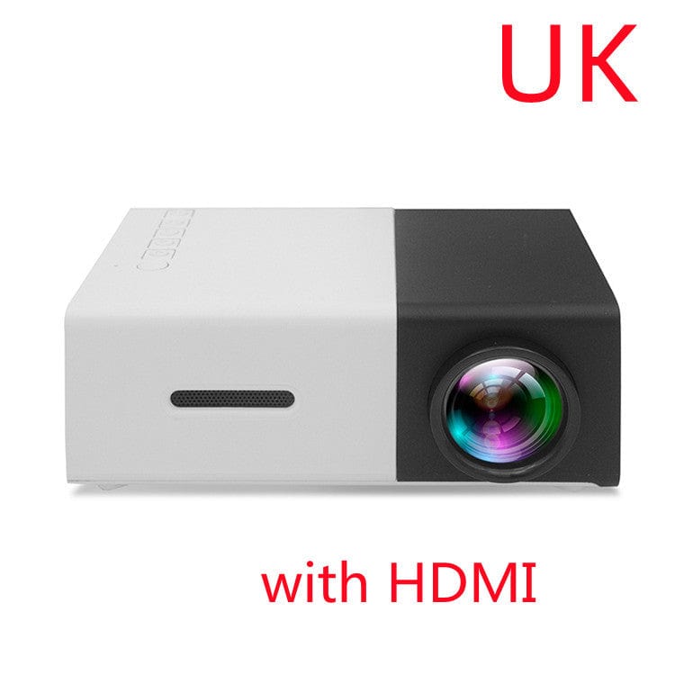 House Basket™ Portable Projector 3D Hd Led Home Theater Cinema HDMI-compatible Usb Audio Projector Yg300 Mini Projector