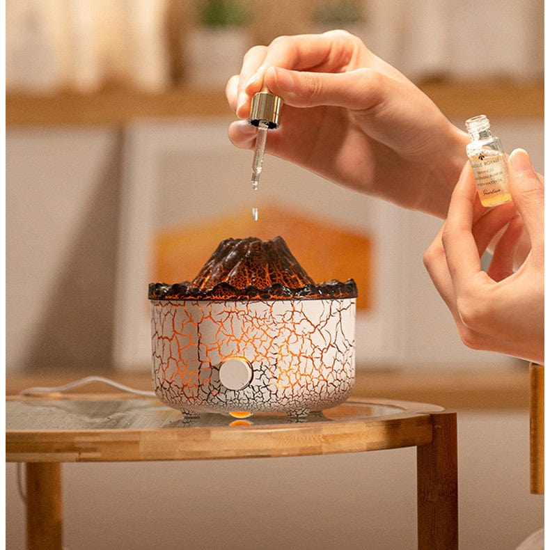 House Basket™ New Creative Volcano Humidifier Aromatherapy Machine Spray Jellyfish Air Flame Humidifier Diffuser