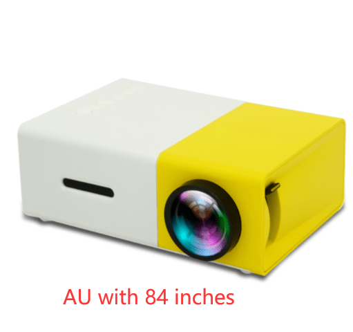 House Basket™ Portable Projector 3D Hd Led Home Theater Cinema HDMI-compatible Usb Audio Projector Yg300 Mini Projector