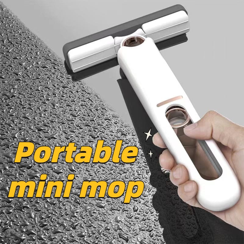 House Basket™ New Portable Self-NSqueeze Mini Mop, Lazy Hand Wash-Free Strong Absorbent Mop Multifunction Portable Squeeze Cleaning Mop Desk Window Glass Cleaner Kitchen Car Sponge Cleaning Mop Home Cleaning Tools