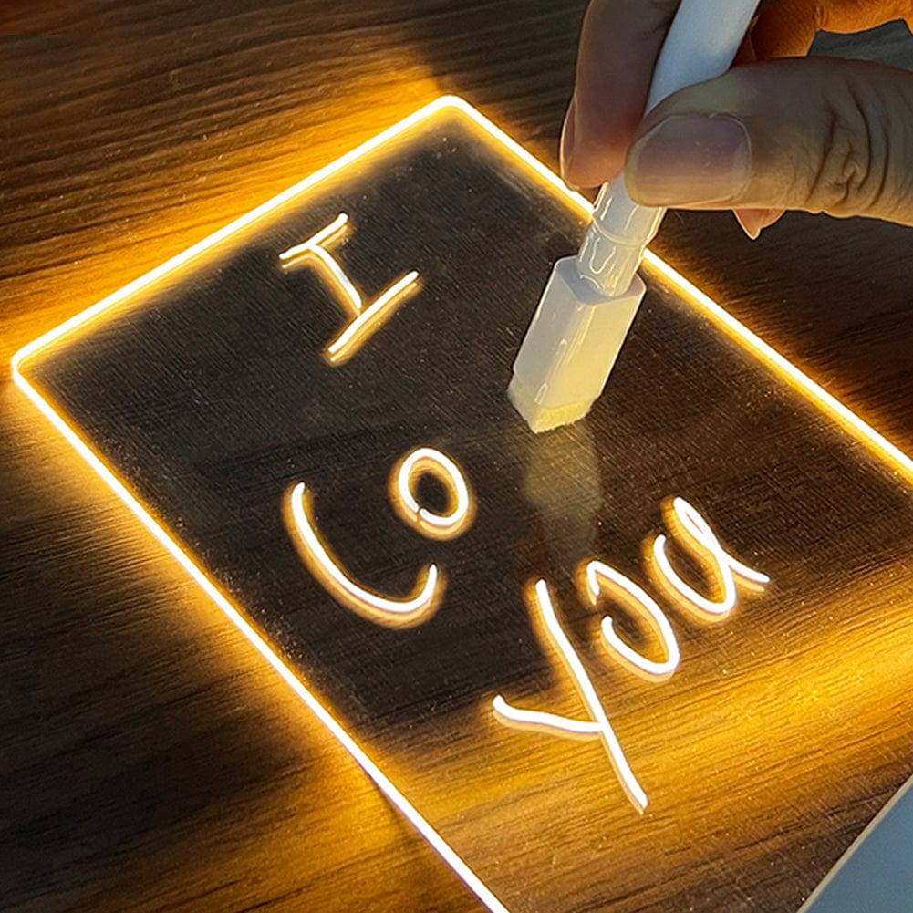 House Basket™ Creative Note Board Creative Led Night Light USB Message Board Holiday Light With Pen Gift For Children Girlfriend Decoration Night Lamp