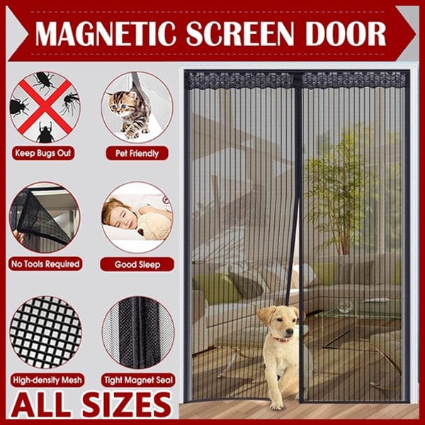 House Basket™ Anti-mosquito Nets For Doors Kitchen Curtains Insect Protection Magnetic Durable Washing Car Fly Mesh Magnets Separators Screens