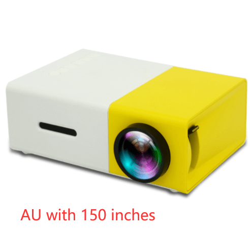 House Basket™ Portable Projector 3D Hd Led Home Theater Cinema HDMI-compatible Usb Audio Projector Yg300 Mini Projector