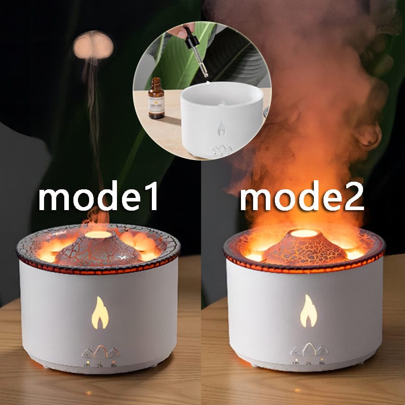 House Basket™ New Creative Ultrasonic Essential Oil Humidifier Volcano Aromatherapy Machine Spray Jellyfish Air Flame Humidifier Diffuser