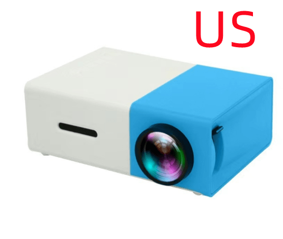 House Basket™ Portable Projector 3D Hd Led Home Theater Cinema HDMI-compatible Usb Audio Projector Yg300 Mini Projector