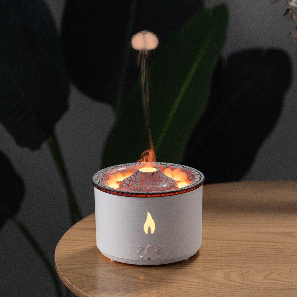 House Basket™ New Creative Ultrasonic Essential Oil Humidifier Volcano Aromatherapy Machine Spray Jellyfish Air Flame Humidifier Diffuser