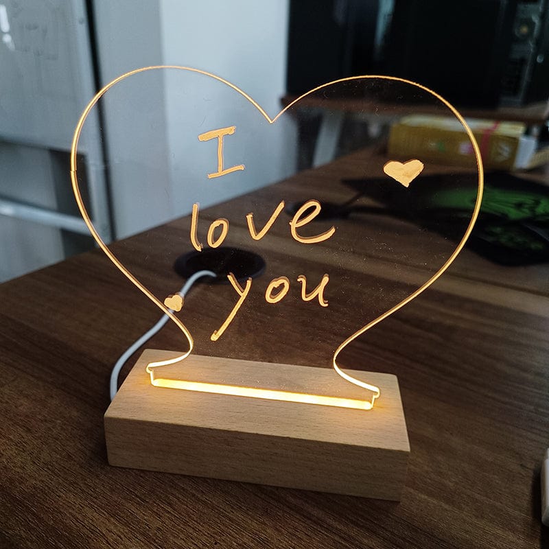 House Basket™ Creative Note Board Creative Led Night Light USB Message Board Holiday Light With Pen Gift For Children Girlfriend Decoration Night Lamp