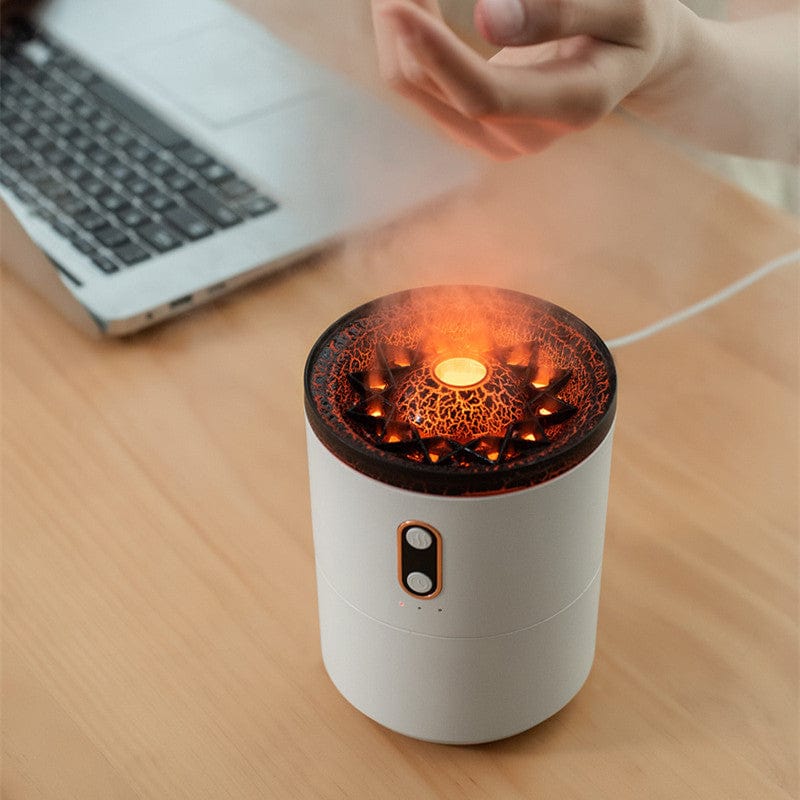 House Basket™ New Creative Ultrasonic Essential Oil Humidifier Volcano Aromatherapy Machine Spray Jellyfish Air Flame Humidifier Diffuser