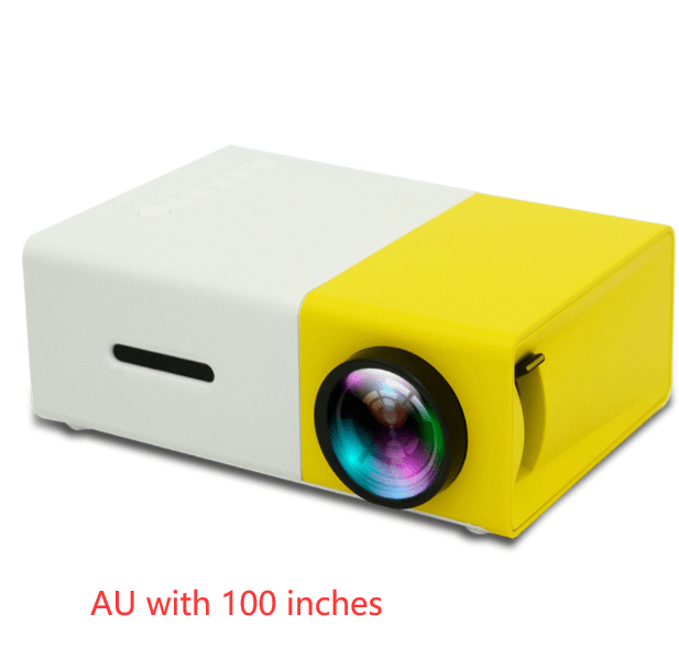 House Basket™ Portable Projector 3D Hd Led Home Theater Cinema HDMI-compatible Usb Audio Projector Yg300 Mini Projector