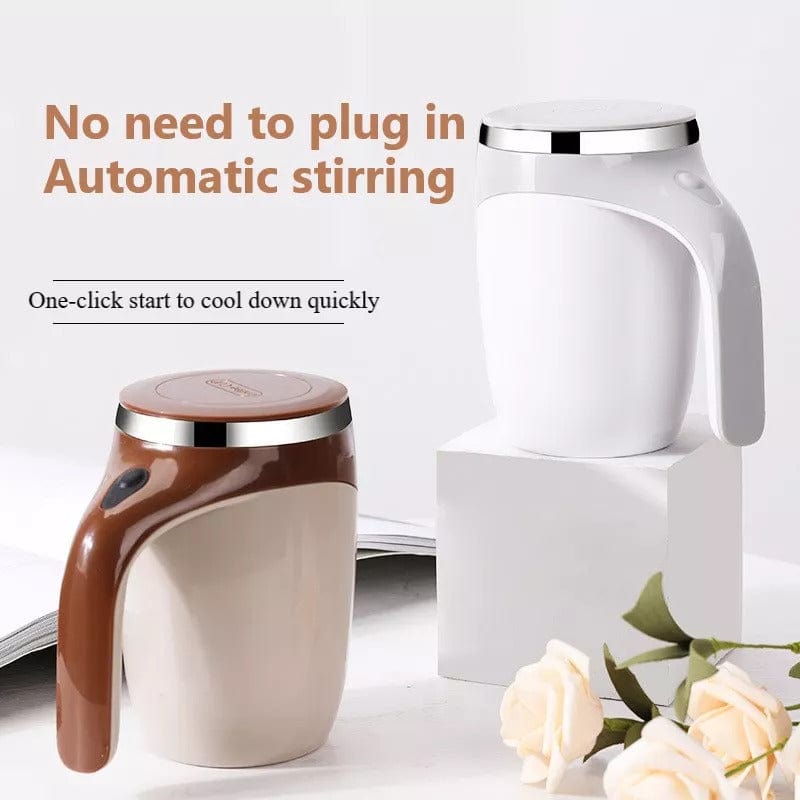 House Basket™ Rechargeable Model Automatic Stirring Cup Coffee Cup High Value Electric Stirring Cup Lazy Milkshake Rotating Magnetic Water Cup