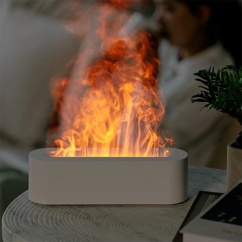 House Basket™ Flame Aroma Diffuser Air Humidifier Ultrasonic Cool Mist Maker Fogger Led Essential Oil Lamp Realistic Fire Difusor