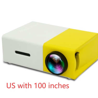 House Basket™ Portable Projector 3D Hd Led Home Theater Cinema HDMI-compatible Usb Audio Projector Yg300 Mini Projector