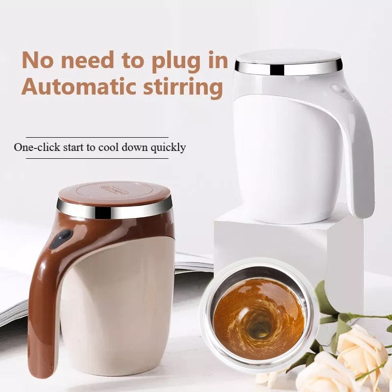 House Basket™ Rechargeable Model Automatic Stirring Cup Coffee Cup High Value Electric Stirring Cup Lazy Milkshake Rotating Magnetic Water Cup