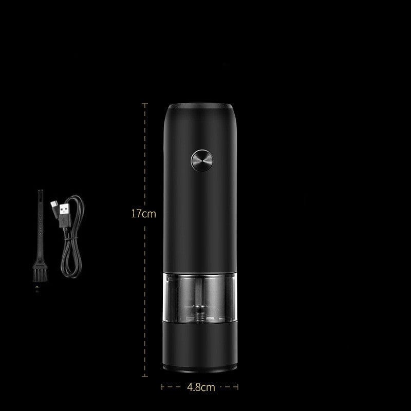 House Basket™ Rechargeable Electric Pepper And Salt Grinder Set One-Handed No Battery Needed Automatic Grinder With Adjustable Coarseness LED Light Refillable