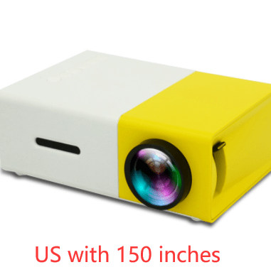 House Basket™ Portable Projector 3D Hd Led Home Theater Cinema HDMI-compatible Usb Audio Projector Yg300 Mini Projector